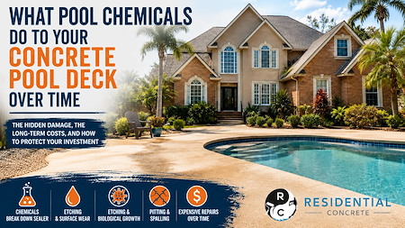 What pool chemicals do to your concrete pool deck over time