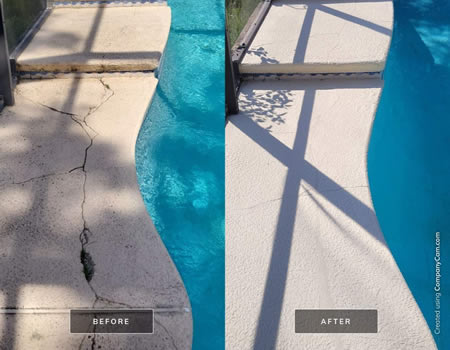 Pool deck crack patching